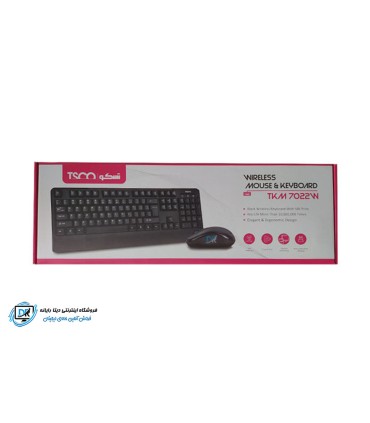 کیبورد و ماوس بی سیم تسکو مدل TKM 7022W